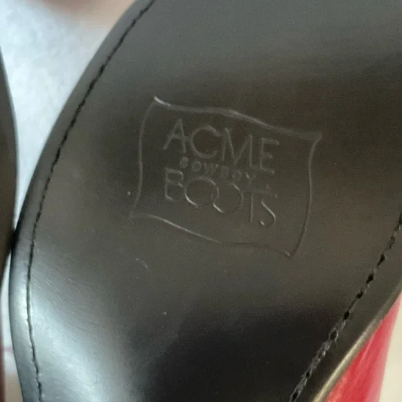 Acme Holiday Christmas Cowboy Poinsettia Holly Boots Limited Edition Sz 7 - Picture 9 of 12